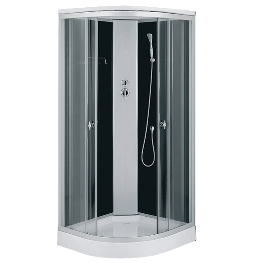 Душевая кабина Aquarius ЕСО-22 black 90x90x215 серое стекло