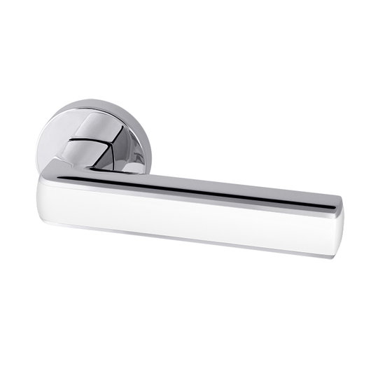 Дверная ручка Armadillo Urban R.URB52.CUBE CP/White-14 хром/белый