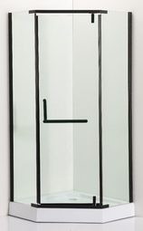 Душевой уголок Дана 1022/23 90x90x203 черный профиль