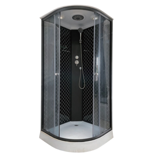 Душевая кабина Дана 23С 100x100x215 черный ромб