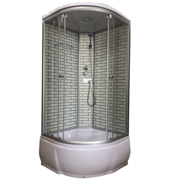 Душевая кабина Дана 30К 90x90x215 белый кирпич