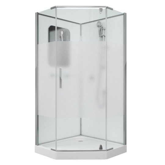 Душевая кабина Grossman GR170D 100x100x205 без крыши с матовой вставкой