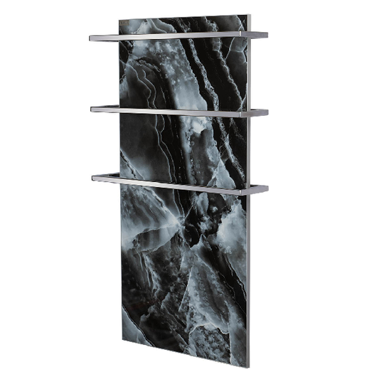 Полотенцесушитель электрический керамический Luxor Black Onyx 3 хром