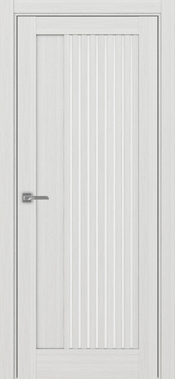 Межкомнатная дверь OPorte Турин 544.12 Ясень серебристый стекло мателюкс