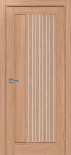 Межкомнатная дверь OPorte Турин 544.12 Ясень темный стекло мателюкс