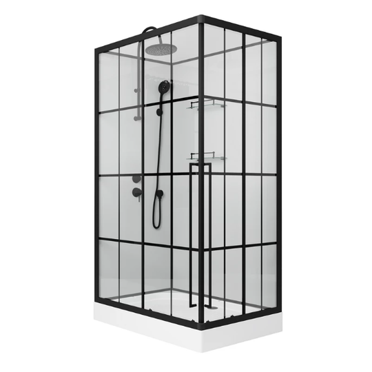 Душевая кабина Niagara Standart ST120/80/15QL/R/KL/BKT 120х80х225 черный профиль без крыши