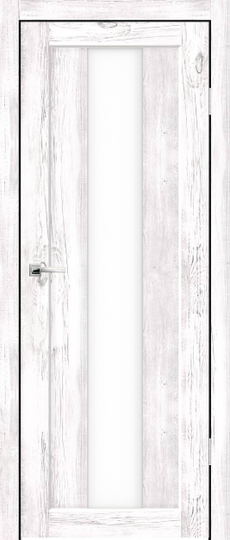 Межкомнатная дверь Synergy Капелла Арктик стекло лакобель белое