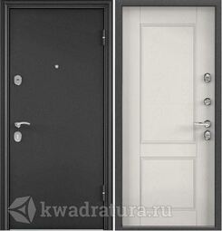 Дверь входная стальная Торэкс X5 Темно-серый букле графит/С6-1 ПВХ Дуб беленый