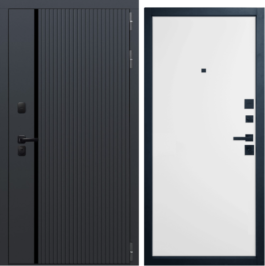 Входная дверь VFD Line Антрацит/Niuta Ice